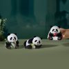 Happy little general panda baby flower cute blue and leaf table decoration trendy panda hand-made cute toys - Image 5