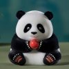 Happy little general panda baby flower cute blue and leaf table decoration trendy panda hand-made cute toys - Image 2