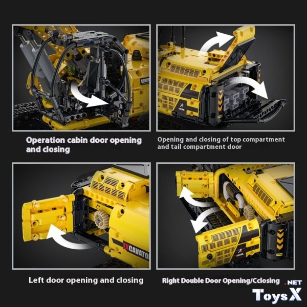Double E C61082 excavator building blocks cada assembled high difficulty large technology group mechanical boy toys - Image 5