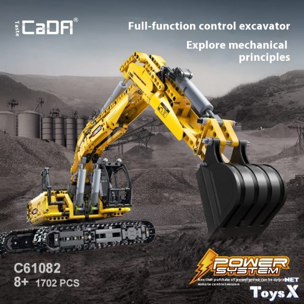 Double E C61082 excavator building blocks cada assembled high difficulty large technology group mechanical boy toys - Image 2