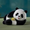 Happy little general panda baby flower cute blue and leaf table decoration trendy panda hand-made cute toys - Image 3