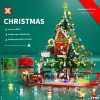Large Christmas tree house Street View model train assembled building block toys Christmas gift - Image 2