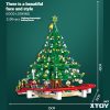 Large Christmas tree house Street View model train assembled building block toys Christmas gift - Image 3