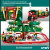 Large Christmas tree house Street View model train assembled building block toys Christmas gift - Image 4