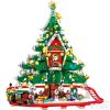 Large Christmas tree house Street View model train assembled building block toys Christmas gift - Image 6